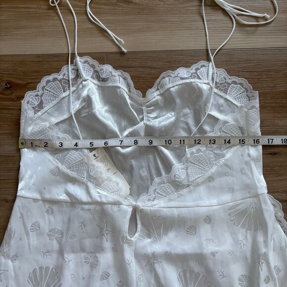 For Love And Lemons White Lace Trim Chemise - Picture 6 of 11